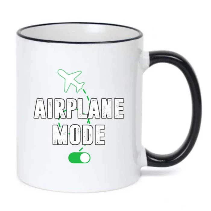 Airplane Mode On Summer Vacation Gift Black Color Changing Mug