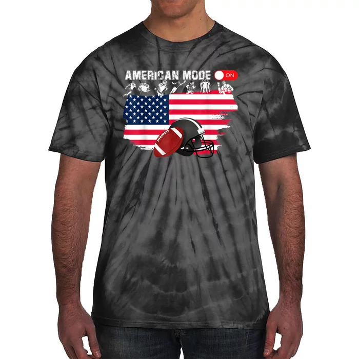 American Mode ON, American Football Tie-Dye T-Shirt