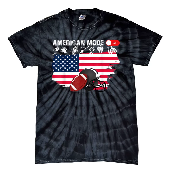 American Mode ON, American Football Tie-Dye T-Shirt