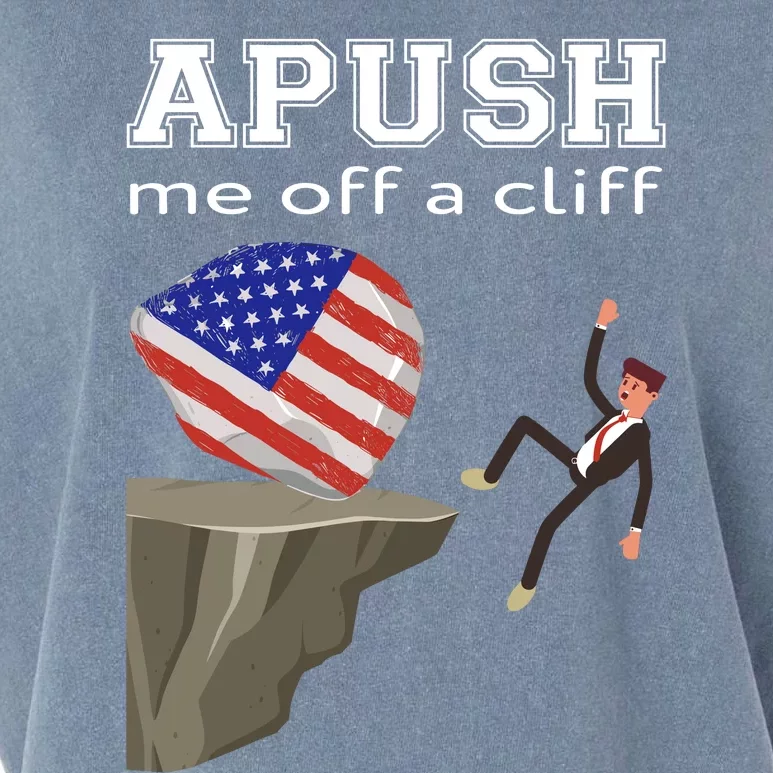 Apush Me Off A Cliff 2024 Ap Exam For Students Funny Trendy Garment-Dyed Women's Muscle Tee