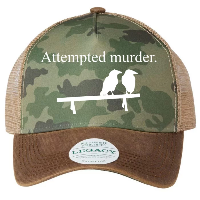 Attempted Murder Of Crows Funny Legacy Tie Dye Trucker Hat