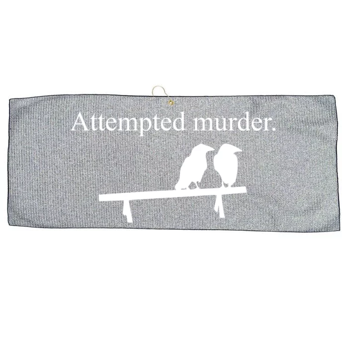 Attempted Murder Of Crows Funny Large Microfiber Waffle Golf Towel