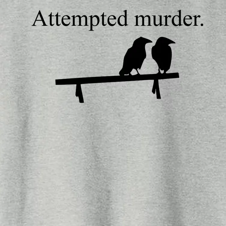 Attempted Murder Of Crows Funny Women's Crop Top Tee