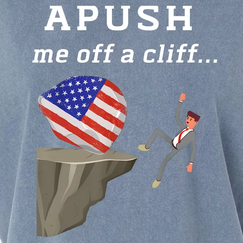 Apush Me Off A Cliff 2024 Ap Exam For Students Funny Trendy Garment-Dyed Women's Muscle Tee