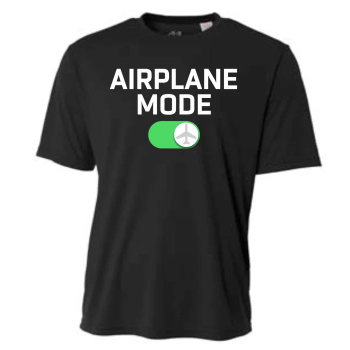 Airplane Mode On Travel Vacation Air Transfer Funny Gift Cooling Performance Crew T-Shirt