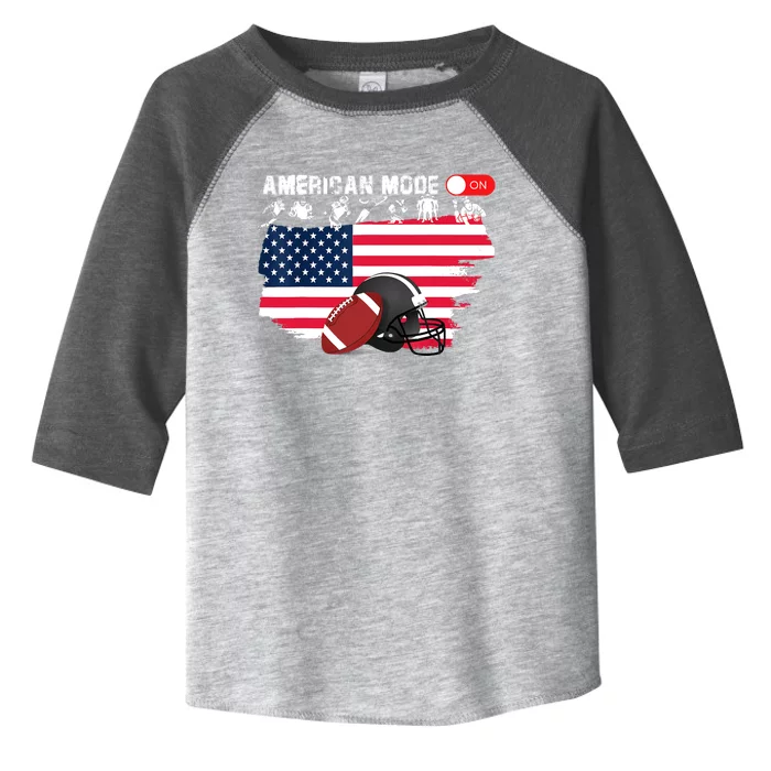 American Mode ON, American Football Toddler Fine Jersey T-Shirt