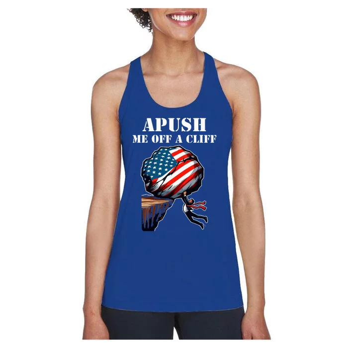 Apush Me Off A Cliff 2024 Ap Us History Women's Racerback Tank