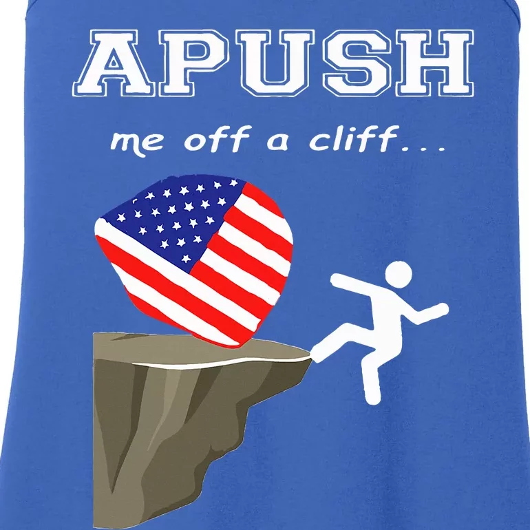 Apush Me Off A Cliff 2024 Ap Exam For Students Ladies Essential Tank