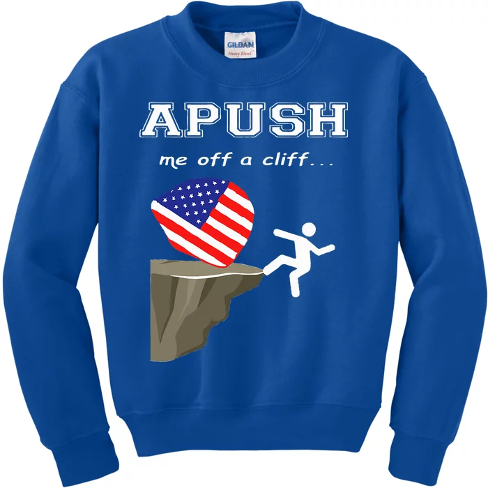 Apush Me Off A Cliff 2024 Ap Exam For Students Kids Sweatshirt