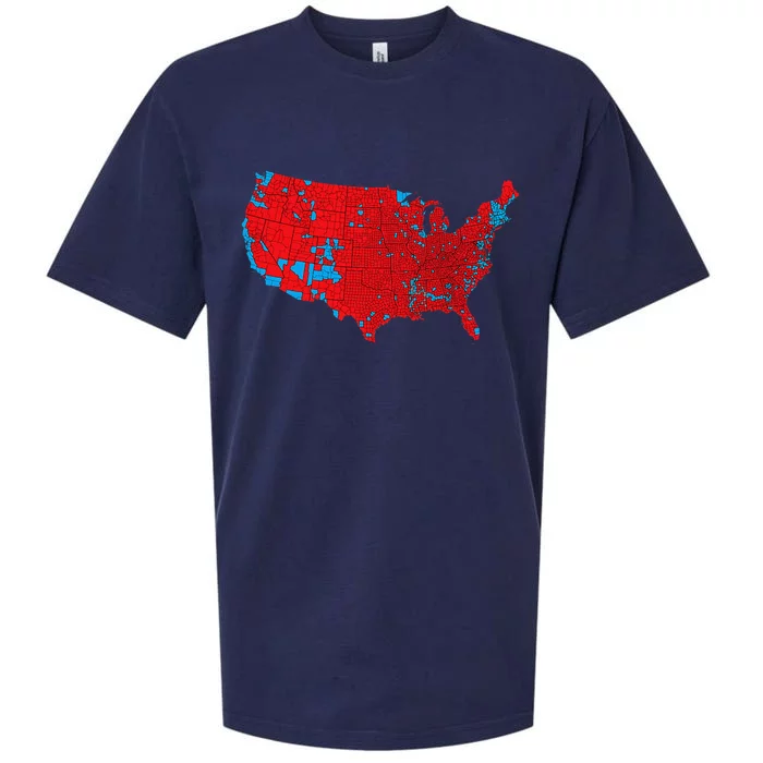 Accurate Map Of 2024 Election Results Sueded Cloud Jersey T-Shirt