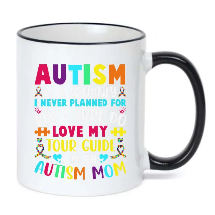 Autism Mom Outfit Autism Awareness Cute Autism Is A Journey Black Color Changing Mug