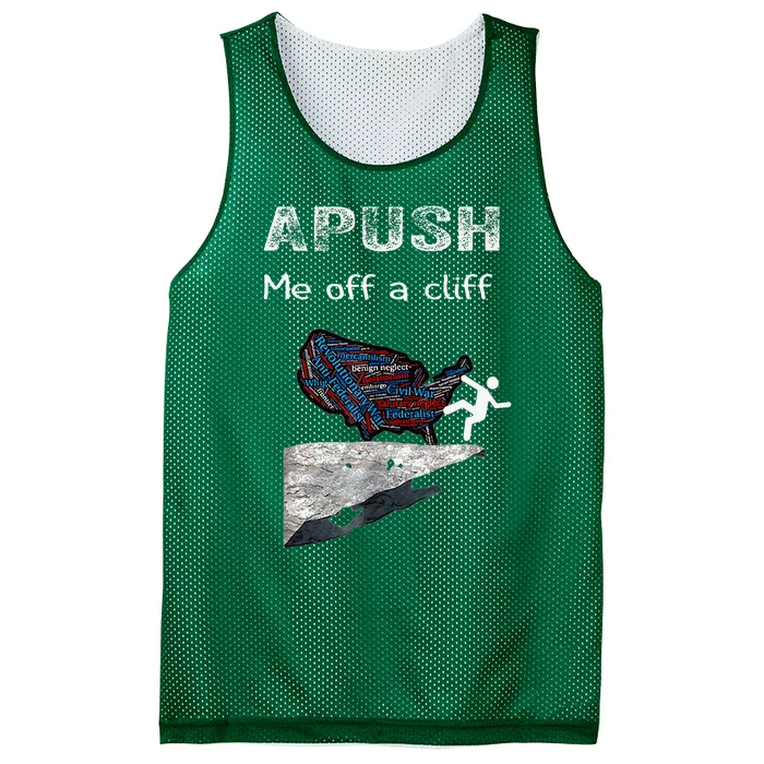 Apush Me Off A Cliff Funny Ap Us History Mesh Reversible Basketball Jersey Tank