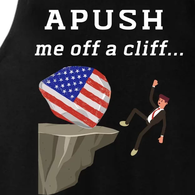 Apush Me Off A Cliff 2024 Ap Exam For Students Funny Trendy Ladies Tri-Blend Wicking Tank