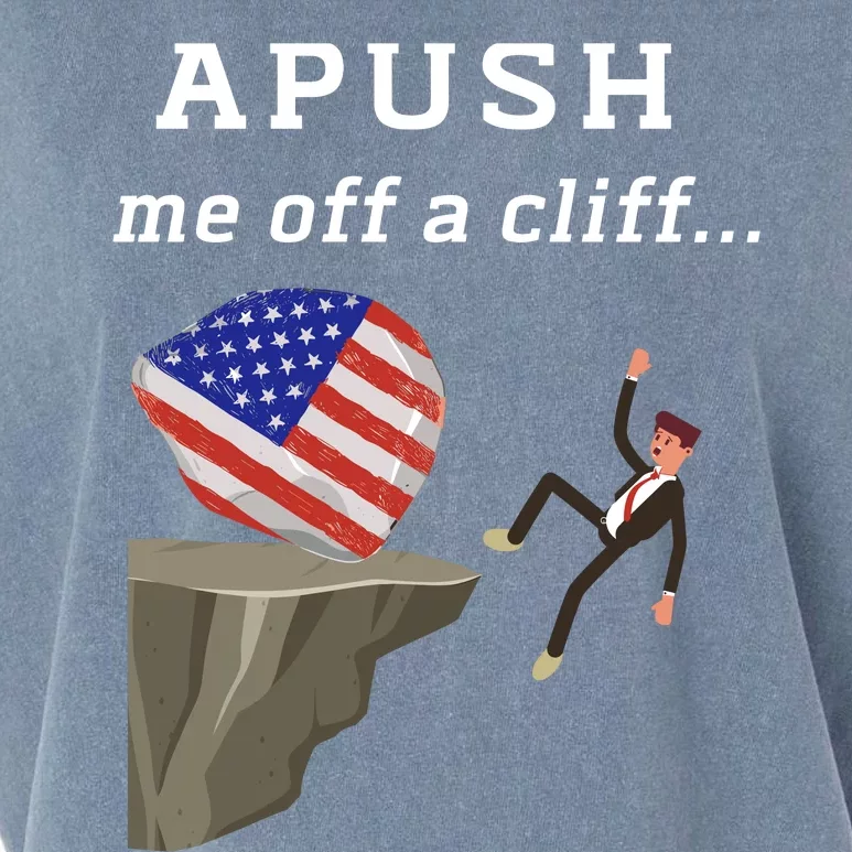 Apush Me Off A Cliff 2024 Ap Exam For Students Funny Trendy Garment-Dyed Women's Muscle Tee