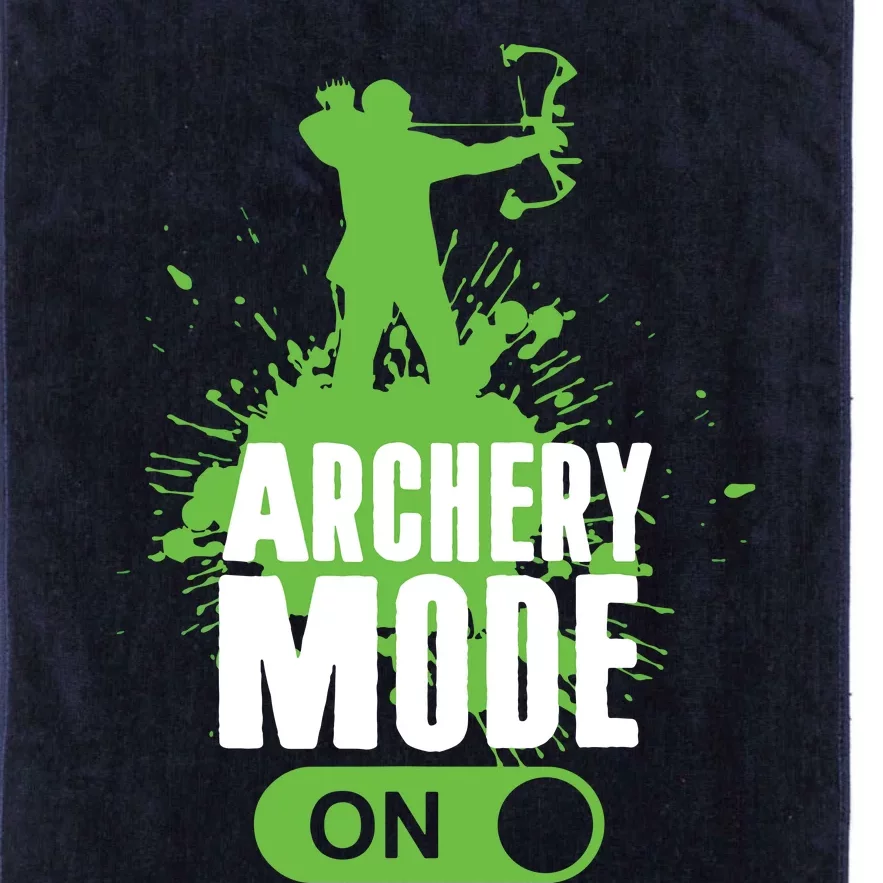 Archery Mode On Cool Hunting Bow Arrow Men Archer Gift Platinum Collection Golf Towel