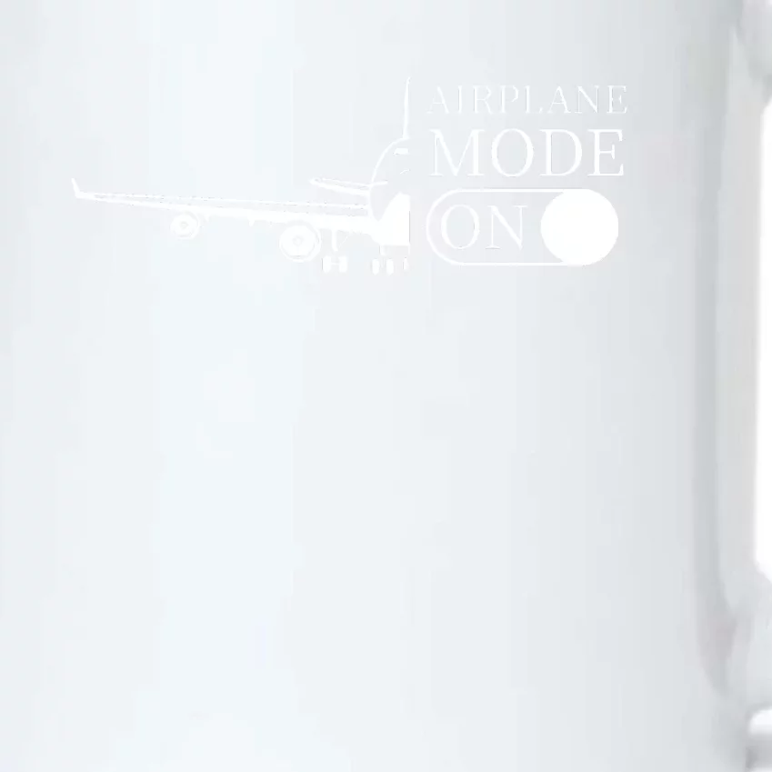 Airplane Mode On Black Color Changing Mug