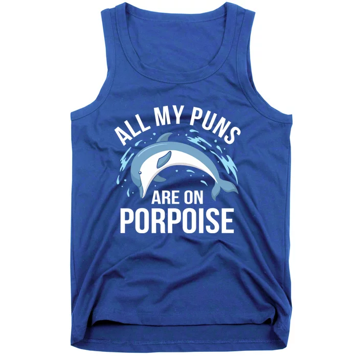 All My Puns Are On Porpoise Dolphin Sea Graphic Gift Tank Top