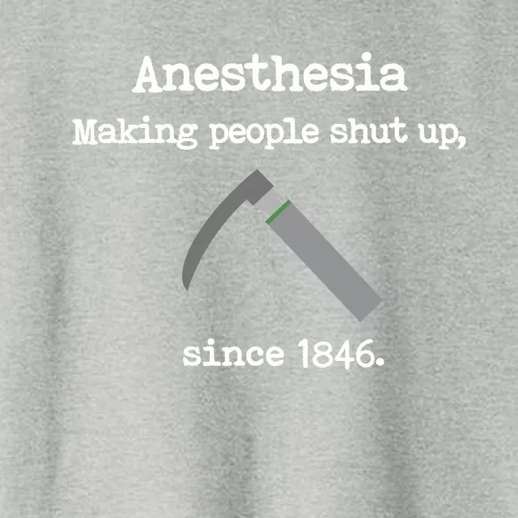 Anesthesia Making People Shut Up Since 1846 Funny Anesthesia Women's Crop Top Tee