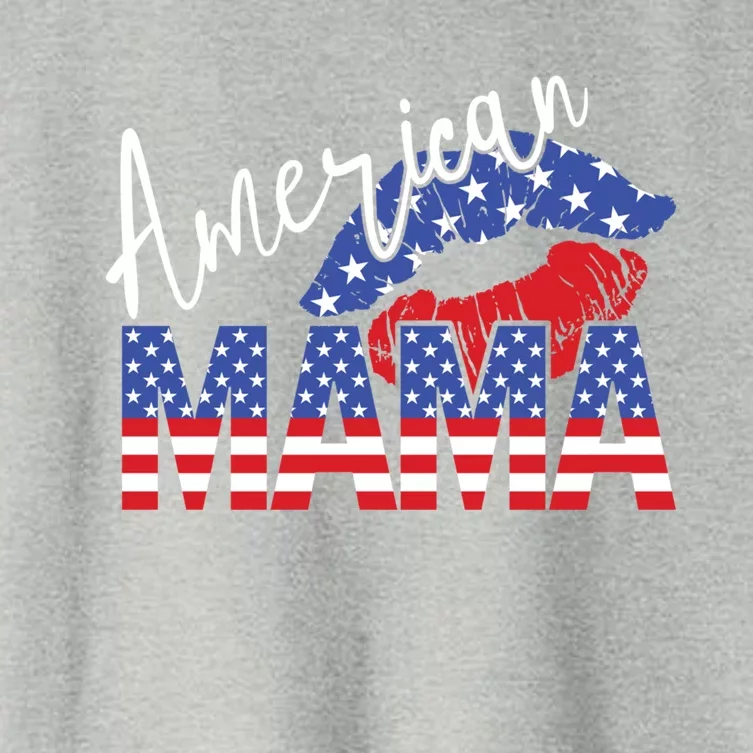 American Mama Patriotic Mothers Day Gift Women's Crop Top Tee