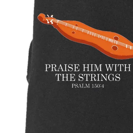 Appalachian Music Praise Him With The Strings Dulcimer Doggie 3-End Fleece Hoodie