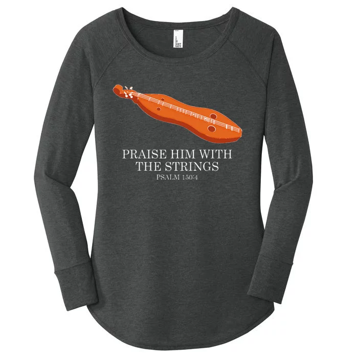 Appalachian Music Praise Him With The Strings Dulcimer Women's Perfect Tri Tunic Long Sleeve Shirt