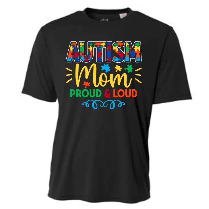 Autism Mom Proud & Loud Graphic Cooling Performance Crew T-Shirt