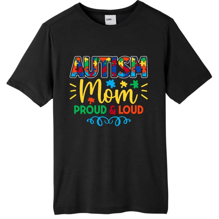 Autism Mom Proud & Loud Graphic ChromaSoft Performance T-Shirt