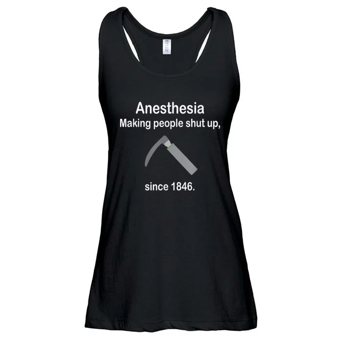 Anesthesia Making People Shut Up Since 1846 Funny Anesthesia Ladies Essential Flowy Tank