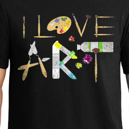 Art Major Painting Valentines Day Gift Sketch Drawing Artist Gift Pajama Set