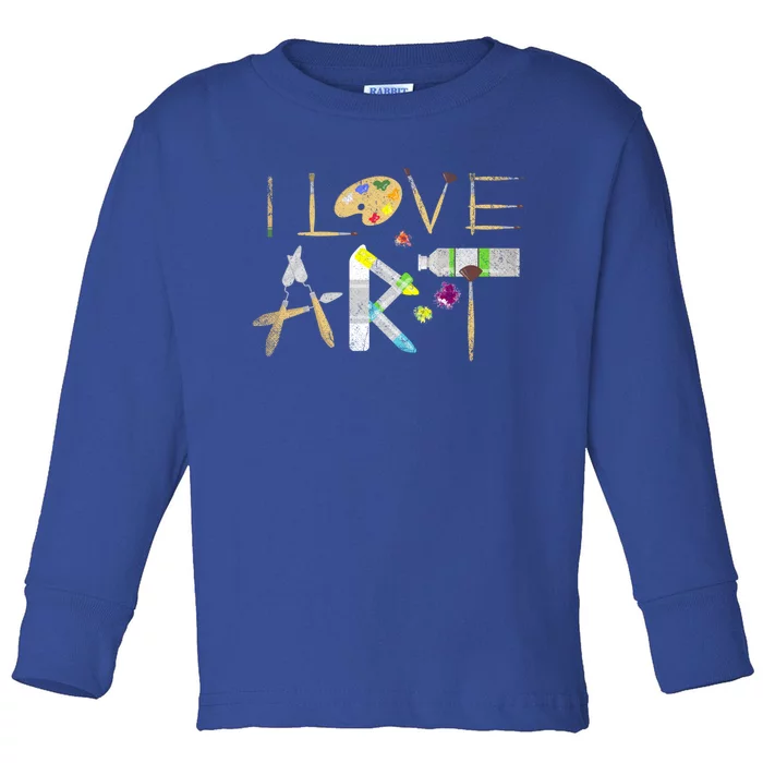 Art Major Painting Valentines Day Gift Sketch Drawing Artist Gift Toddler Long Sleeve Shirt