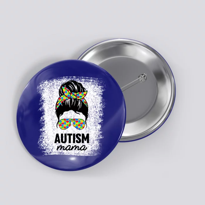 Autism Mama Puzzle Piece Autism Awareness Asd Autistic Mama Gift Button