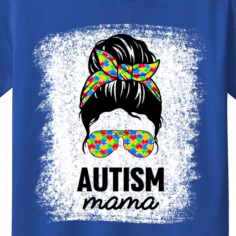 Autism Mama Puzzle Piece Autism Awareness Asd Autistic Mama Gift Kids T-Shirt