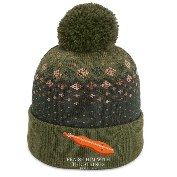 Appalachian Music Praise Him With The Strings Dulcimer The Baniff Cuffed Pom Beanie