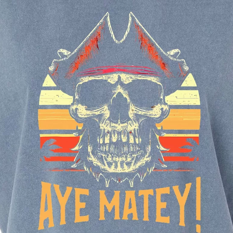 Aye Matey Pirate IM Eighty Pun 80 Years Old Birthday Garment-Dyed Women's Muscle Tee