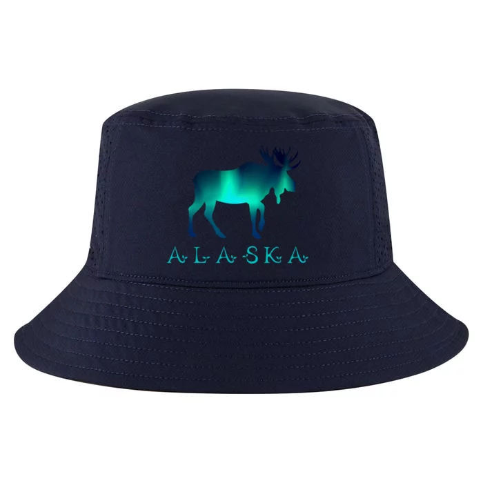 Alaska Moose Polar Lights Climate Change Gift Cool Comfort Performance Bucket Hat