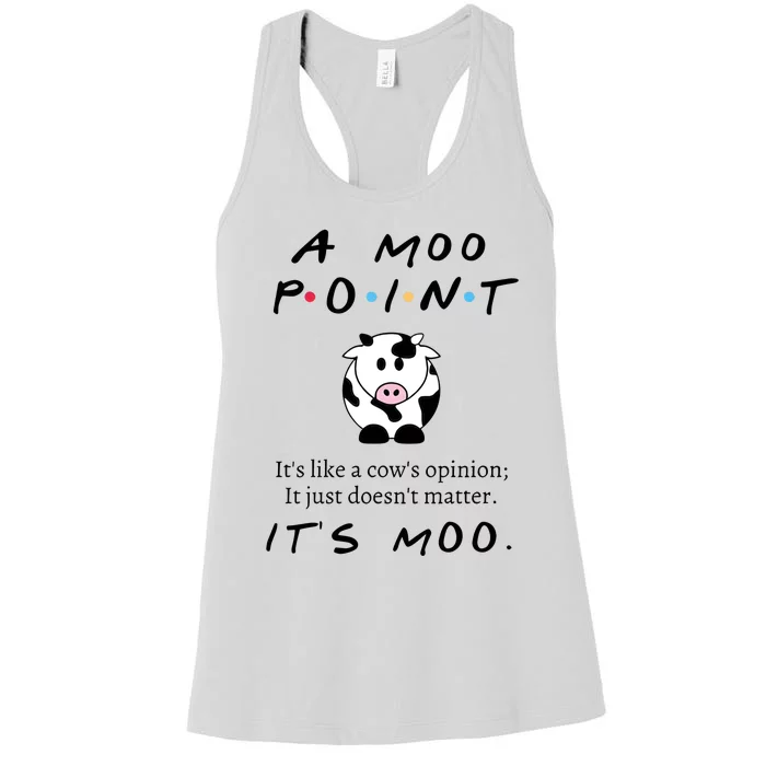 A Moo Point Its Like A Cows Opinion Women's Racerback Tank