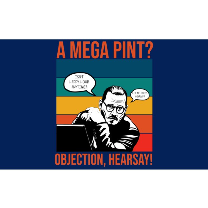 A Mega Pint Objection Hearsay Johnny Depp Retro Sunset Bumper Sticker