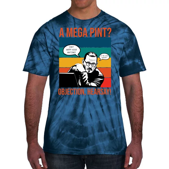 A Mega Pint Objection Hearsay Johnny Depp Retro Sunset Tie-Dye T-Shirt