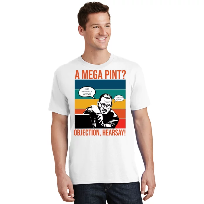 A Mega Pint Objection Hearsay Johnny Depp Retro Sunset T-Shirt