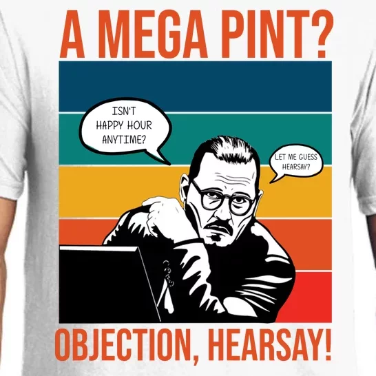 A Mega Pint Objection Hearsay Johnny Depp Retro Sunset Pajama Set