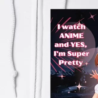 Anime & Manga Pretty Watch Anime Pink Full Zip Hoodie