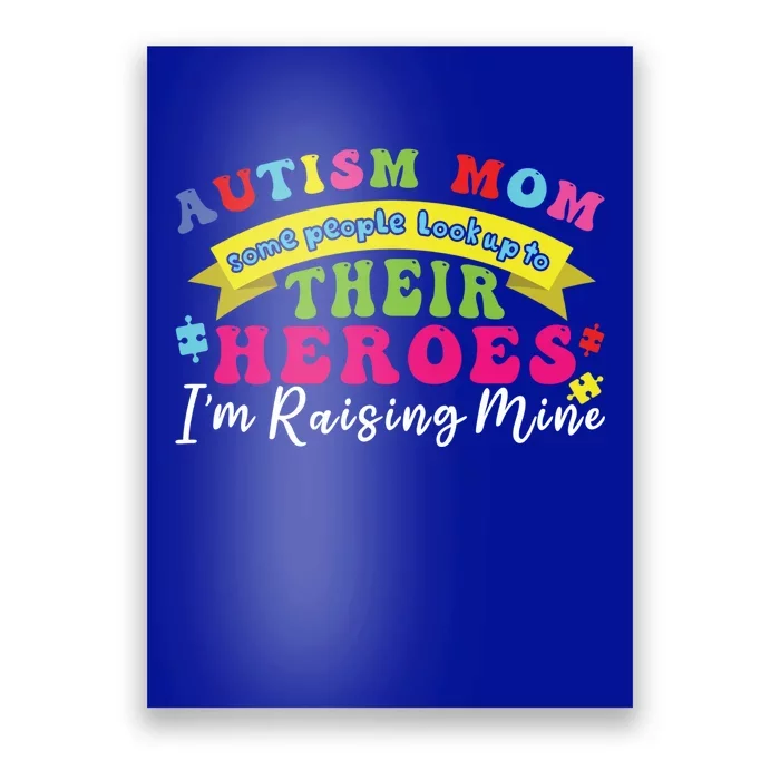 Autism Mom Proud Mama Puzzle Raising Autism Awareness Great Gift Poster