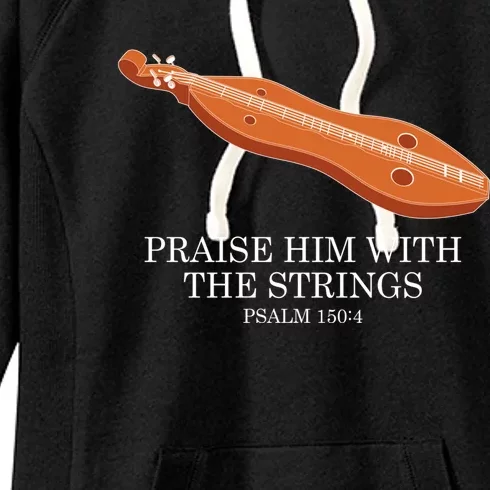 Appalachian Music Praise Him With The Strings Dulcimer Women's Fleece Hoodie