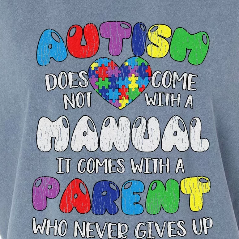 Autism Manual Parents Mom Dad Autistic Autism Awareness Garment-Dyed Women's Muscle Tee