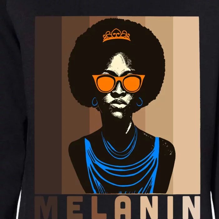 Afro Melanin Queen Cute Gift African American 'S Black Pride Gift Womens California Wash Sweatshirt