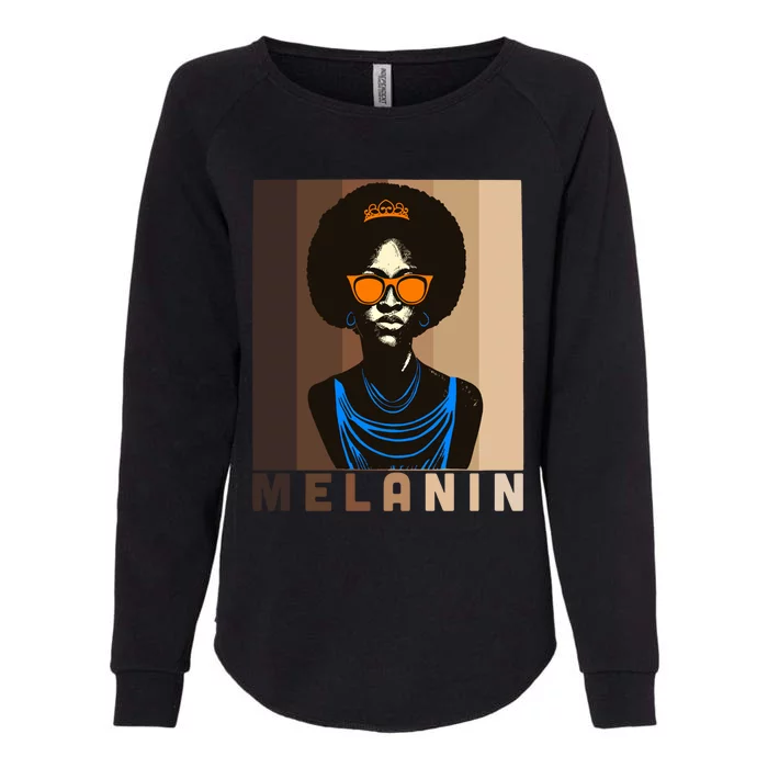 Afro Melanin Queen Cute Gift African American 'S Black Pride Gift Womens California Wash Sweatshirt