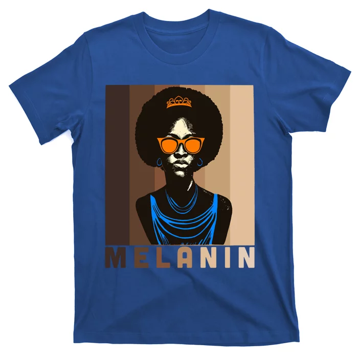 Afro Melanin Queen Cute Gift African American 'S Black Pride Gift T-Shirt