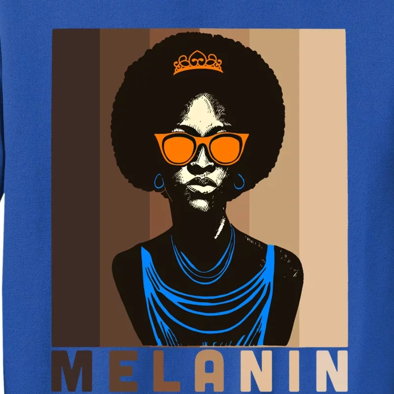 Afro Melanin Queen Cute Gift African American 'S Black Pride Gift Tall Sweatshirt