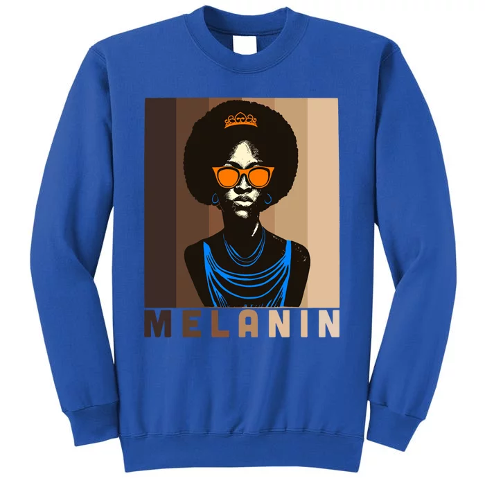 Afro Melanin Queen Cute Gift African American 'S Black Pride Gift Tall Sweatshirt