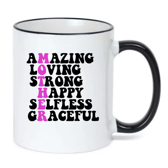 Amazing Mother Quote Cute Gift Black Color Changing Mug